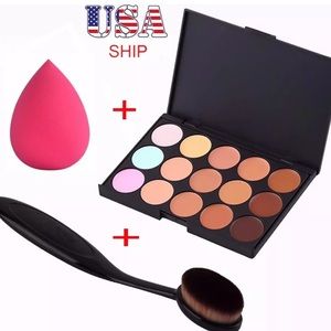 New Concealer Palette/Ovals Makeup Brush/Sponge